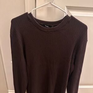 Theory Riland Ribbed Sweater - Maroon - Size L